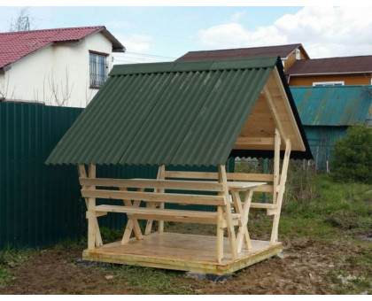 Беседка для дачи "Залавочка" в городской округ Серебряные Пруды мини